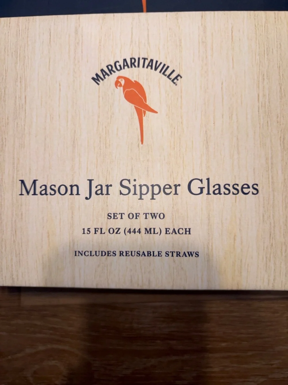 Margaritaville Mason Jar Sipper Glasses With Straws Set Of 2 15 Fl Ounce New